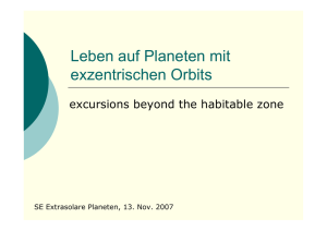 Leben auf Planeten mit exzentrischen Orbits