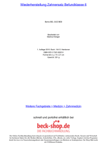 Wiederherstellung Zahnersatz Befundklasse 6 - Beck-Shop