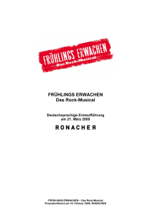 FRÜHLINGS ERWACHEN Das RockMMusical