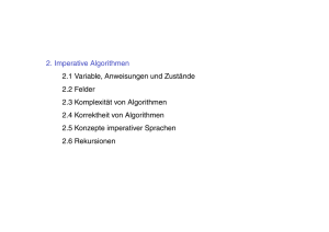 2. Imperative Algorithmen 2.1 Variable, Anweisungen und Zustände