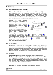 Virtual Private Network / IPSec - BBS I - Technik