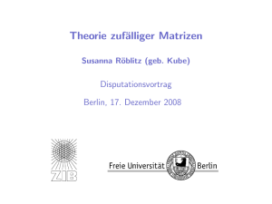 Theorie zufälliger Matrizen