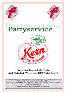 Partyservice Teil 1 - Fleischerei-Kern