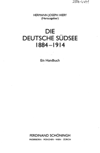 DIE DEUTSCHE SÜDSEE 1884-1914