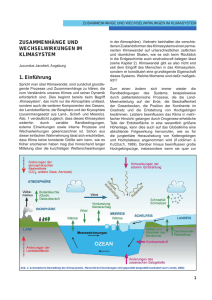 Zusammenhänge und Wechselwirkungen im Klimasystem