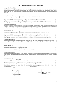 Prüfungsaufgaben zur Dynamik - Poenitz-net