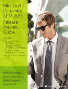 Microsoft Dynamics CRM 2015 Release Preview Guide