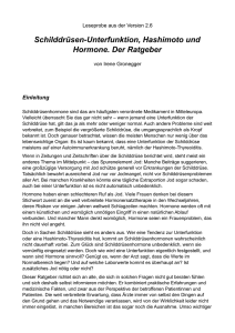 Schilddrüsen-Unterfunktion, Hashimoto und Hormone. Der Ratgeber