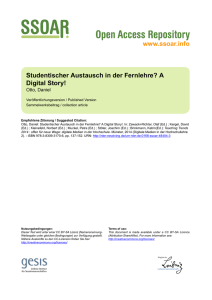 www.ssoar.info Studentischer Austausch in der Fernlehre? A Digital