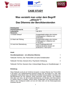 CASE STUDY Was versteht man unter dem Begriff „ethisch“? Das