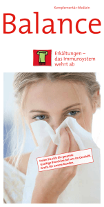 Erkältungen – das Immunsystem wehrt ab