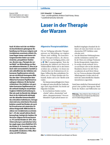 Laser in der Therapie der Warzen