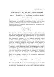 zu 4.3 Radikalität des modernen Funktionsbegriffs