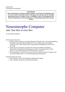 Neuromorphe Computer - Deutschlandradio Kultur