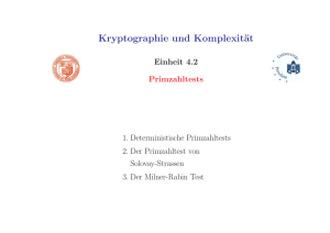 Kryptographie und Komplexität