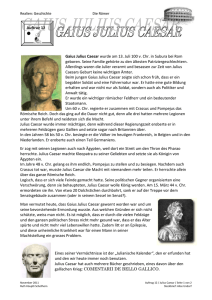 Auftrag 12 Gaius Julius Caesar wurde am 13. Juli 100