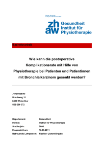 Wie kann die postoperative Komplikationsrate mit Hilfe von