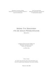 Kripke–Typ–Semantiken für die modale Prädikatenlogik