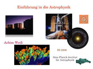 Einführung in die Astrophysik