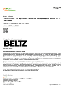 "Gemeinschaft" als regulatives Prinzip der Sozialpädagogik. Motive