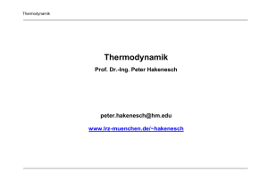 Thermodynamik - Prof. Dr.