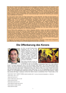 Die Offenbarung des Korans - Atheisten-Info