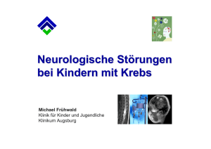 Neurologische Störungen bei Kindern mit Krebs, Prof. Dr. Dr. Frühwald