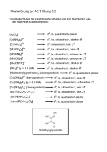 Übung 3.2 - Ligandenfeldtheorie