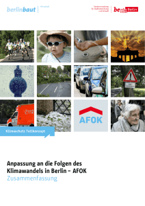 Anpassung an die Folgen des Klimawandels in Berlin – AFOK