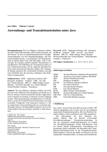 Anwendungs- und Transaktionsisolation unter Java