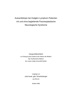 Autoantikörper bei Hodgkin-Lymphom