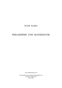 Philosophie und Mathematik