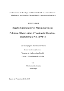 Hepatisch metastasiertes Mammakarzinom