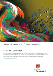 Musikwoche Crescendo - Gemeinde Freienbach