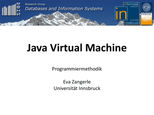 Java Virtual Machine - DBIS Informatik