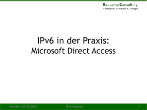 IPv6 in der Praxis - Raucamp Consulting