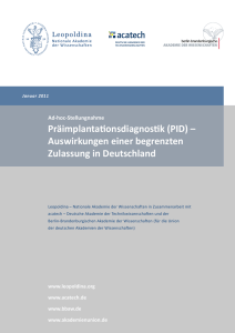 (PID) – Auswirkungen einer begrenzten Zulassung in