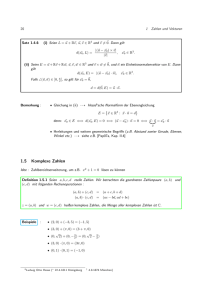 1.5 Komplexe Zahlen