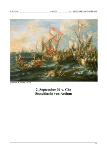 2. September 31 v. Chr Seeschlacht von Actium