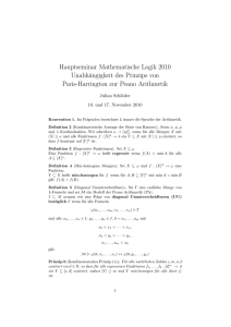 Hauptseminar Mathematische Logik 2010