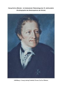 Georg Graf zu Münster - ein bedeutender Paläontologe des 19