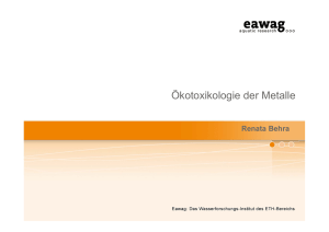Ökotoxikologie der Metalle - Eawag: Personal Homepages