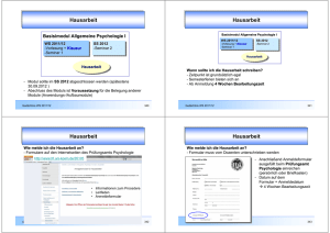Kurzinfo Hausarbeit