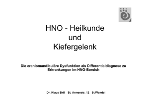 HNO - Heilkunde und Kiefergelenk