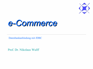 eCommerce JDBC Anbindung