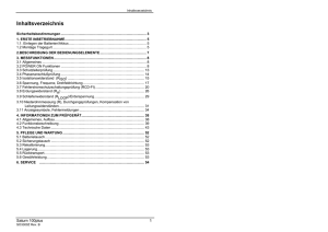 Betriebsanleitung Saturn 100 plus