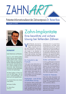 Zahn-Implantate - Dr. Rainer Roos