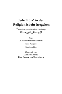 Jede Bid‛a in der Religion ist ein Irregehen PDF