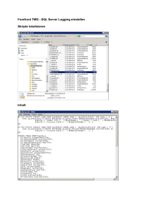 Forefront TMG - SQL Server Logging einstellen