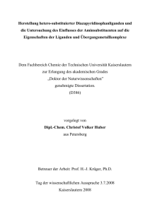 Herstellung hetero-substituierter Diazapyridinophanliganden und